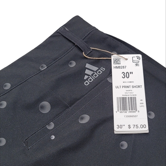 ADIDAS Mens ULTIMATE 365 Sport Bermuda Golf Pants, Short Sz 30, Golf Ball Design - Picture 4 of 12